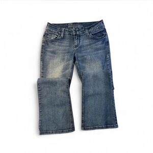 dELiA*s Classic Blue Boot Cut Jeans, Low rise, and vintage early 2000s